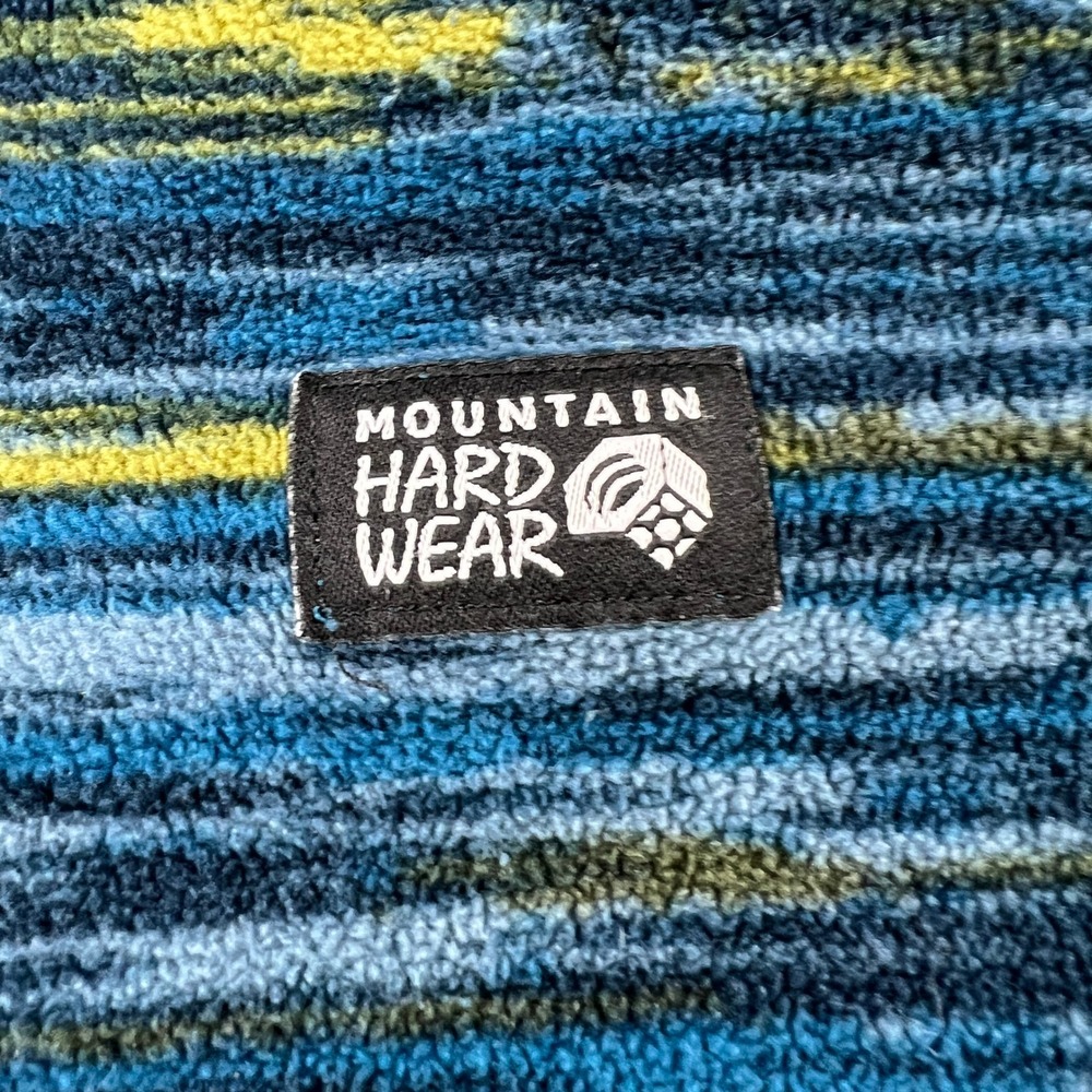 Mountain Hardwear Space Dye Fleece Pullover Large Blue Men Hiking Snap T - Picture 3 of 12